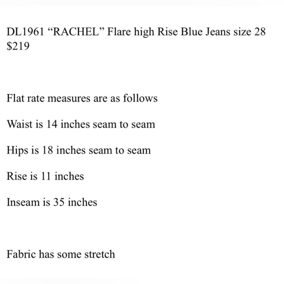 DL1961 Rachel Flare high rise long jeans 28 - Picture 11 of 11